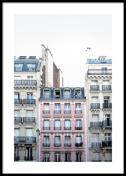 Pink Facade in Paris Plakat i gruppen Plakater / Fotokunst hos Desenio AB (11348)