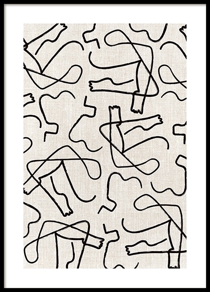 Texture Line Bodies Plakat i gruppen Plakater / Kunstplakater hos Desenio AB (11427)