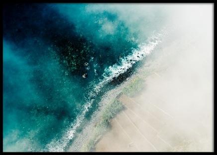 Beach and Sea Aerial Plakat i gruppen Plakater / Naturmotiv / Tropiske plakater hos Desenio AB (12063)