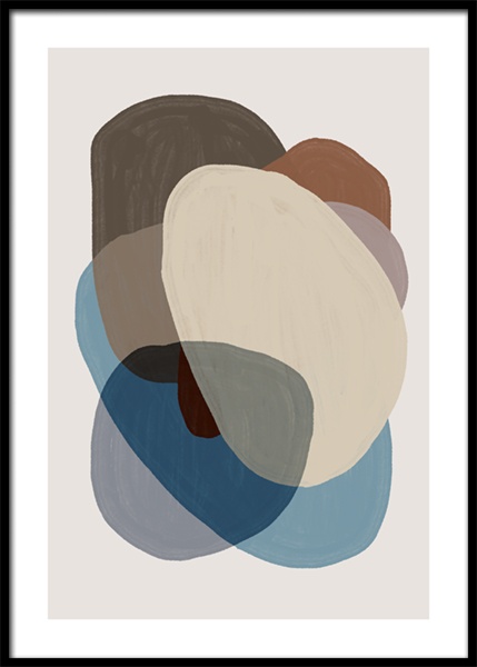 Browns and Blues No2 Plakat i gruppen Plakater / Kunstplakater hos Desenio AB (14894)