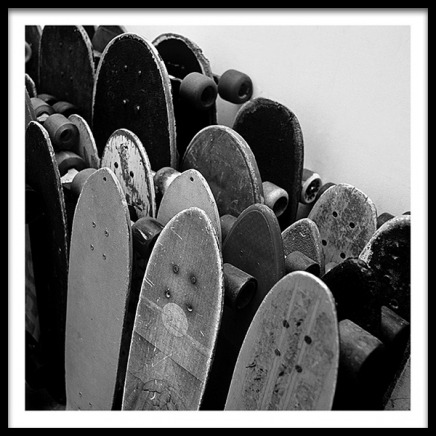 Rows Of Skateboards Plakat i gruppen Plakater / Plakater til børneværelset hos Desenio AB (2067)