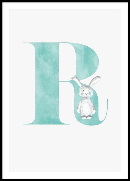 Alphabet R Plakat i gruppen Plakater / Plakater til børneværelset hos Desenio AB (2510)