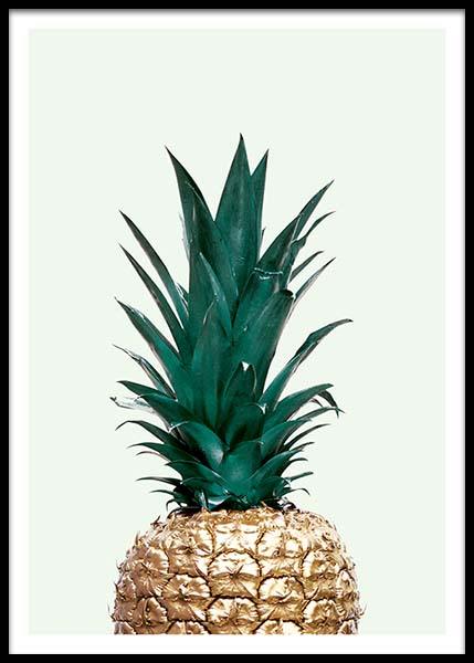 Green Pineapple, Plakat i gruppen Plakater / Kunstplakater hos Desenio AB (8210)