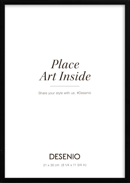 Metalramme sort, 21x30