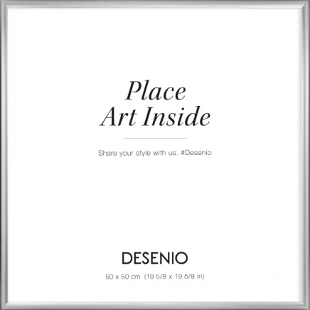 Sølv ramme, 50x50