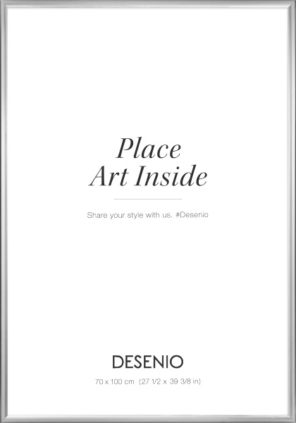 Sølv ramme, 70x100