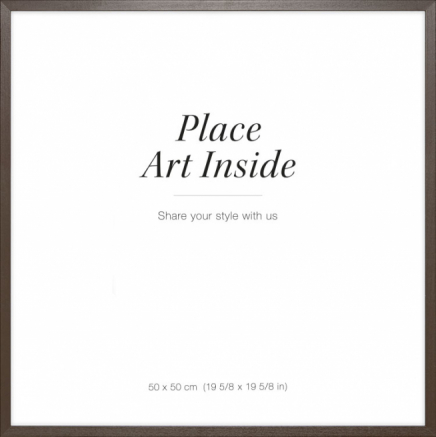 Billedramme i mørkt træ, 50x50