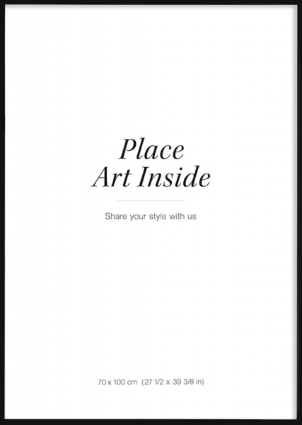 Sort træramme, 70x100