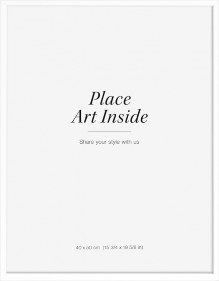 Hvid træramme, 40x50