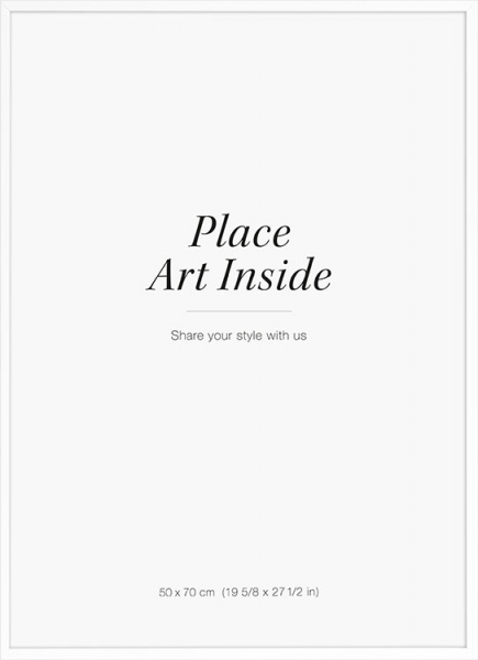 Hvid træramme, 50x70