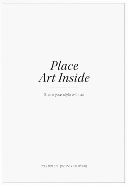 Hvid træramme, 70x100