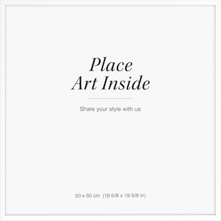 Hvid træramme, 50x50