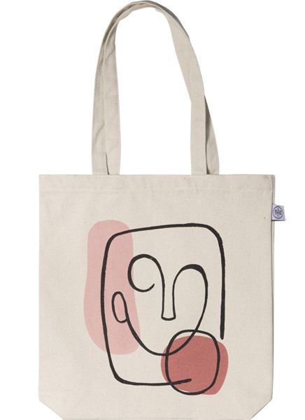 Abstract Face Tote Bag i gruppen Limited edition hos Desenio AB (TOTE50145)