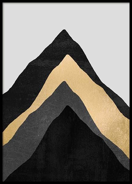 Four Mountains Plakat i gruppen Plakater / Kunstplakater hos Desenio AB (pre0022)
