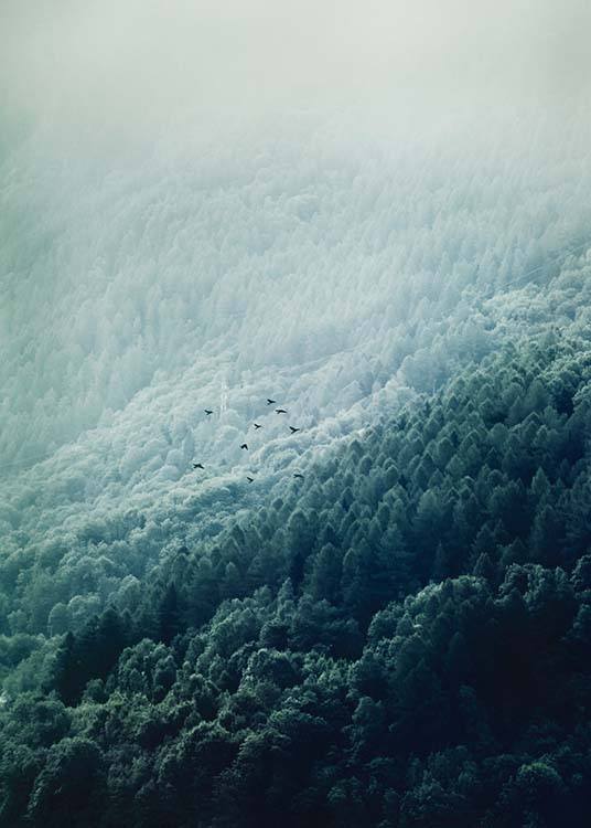 Foggy Mountainside Plakat / Naturmotiv hos Desenio AB (10089)