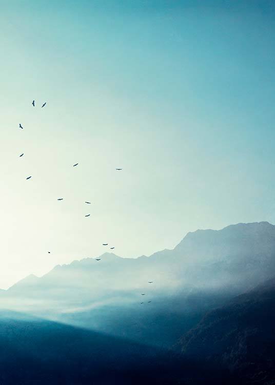 Mountains At Sunrise Plakat