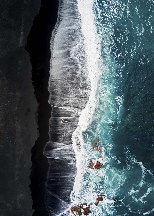 Black Beach Above Plakat