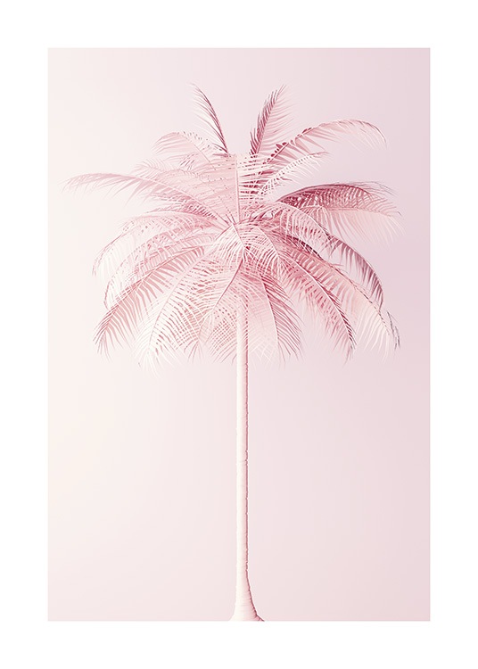 Pastel Pink Palm Plakat