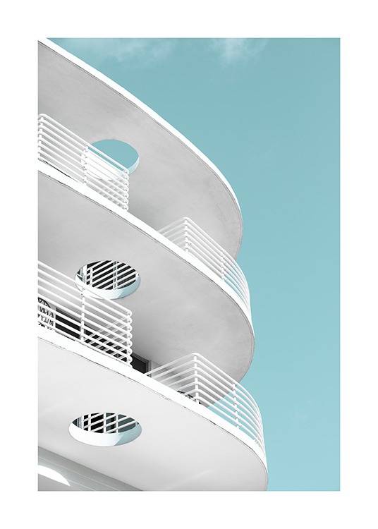 Art Deco Ocean Drive Plakat / Arkitektur hos Desenio AB (10766)