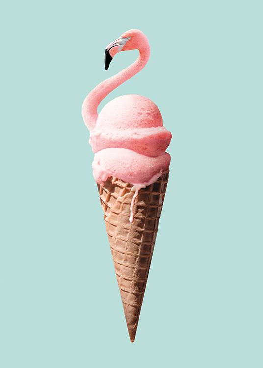Flamingo Cone Plakat