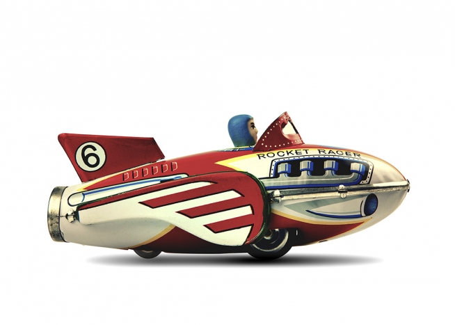 Vintage Spaceship Plakat