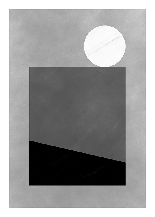 Black & White Shapes No1 Plakat / Sort-hvid hos Desenio AB (11228)