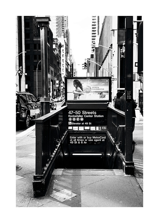 NYC Subway Plakat / Sort-hvid hos Desenio AB (11310)
