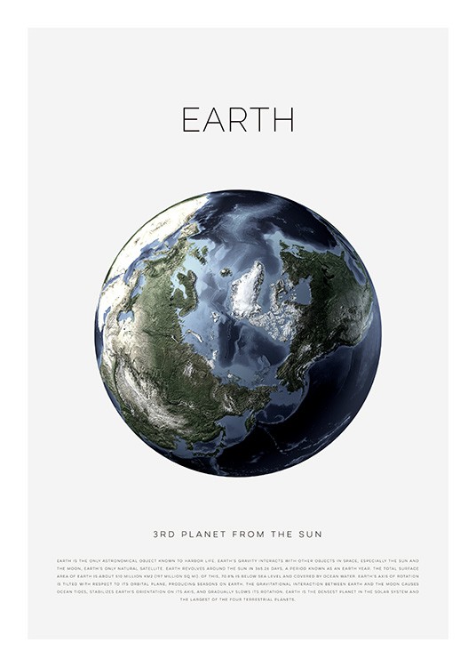Planet Earth Plakat / Plakater til børneværelset hos Desenio AB (11440)