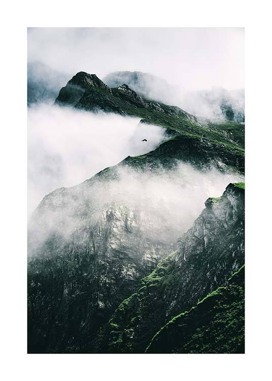 Rugged Misty Mountains Plakat
