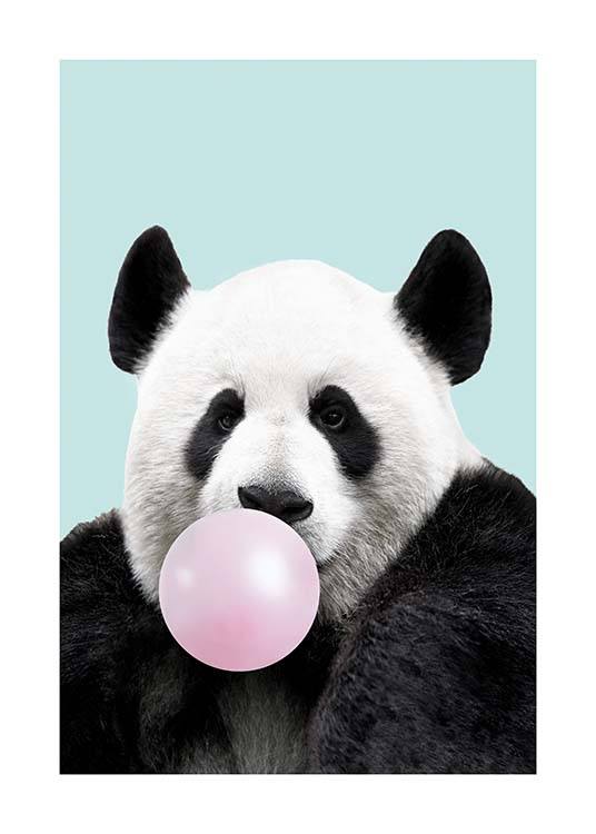 Bubblegum Panda Plakat / Plakater til børneværelset hos Desenio AB (11770)