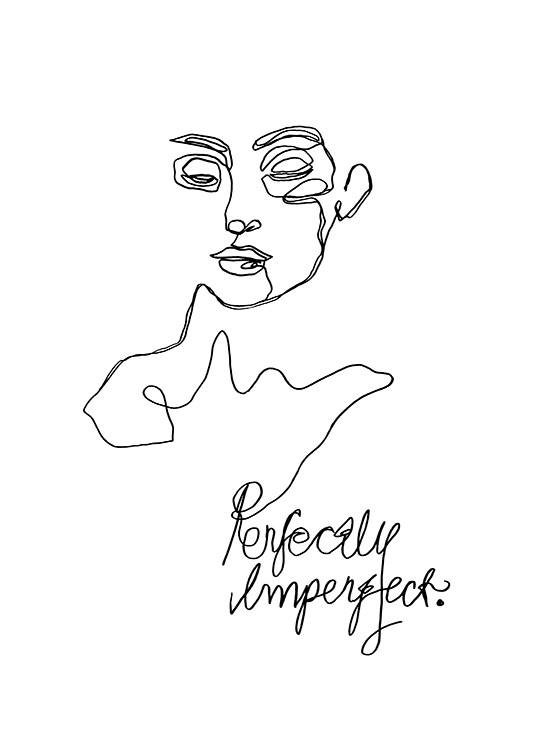 Imperfect Line Art Plakat / Illustrationer hos Desenio AB (12359)