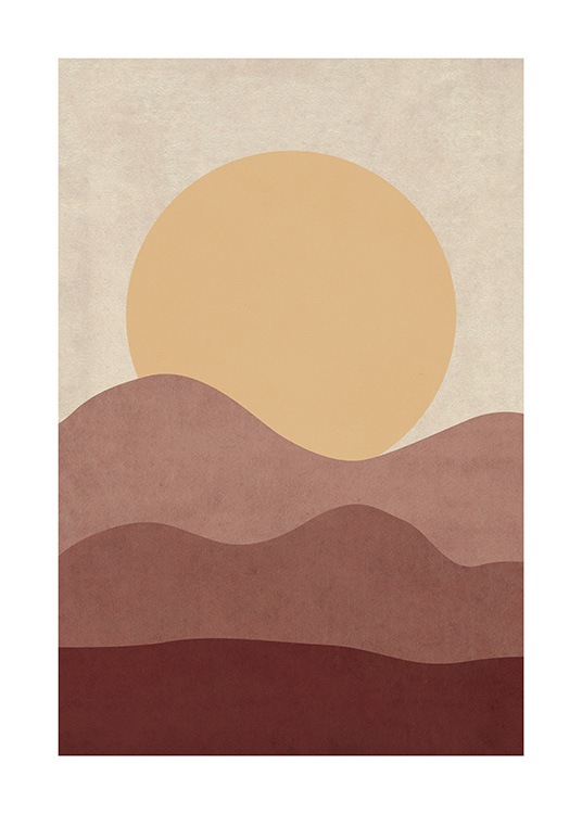 Sunrise Illustration Plakat / Naturmotiv hos Desenio AB (12400)