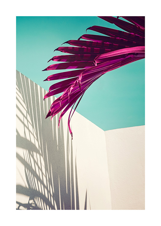 Purple Palm Leaf Plakat / Botanik hos Desenio AB (12416)