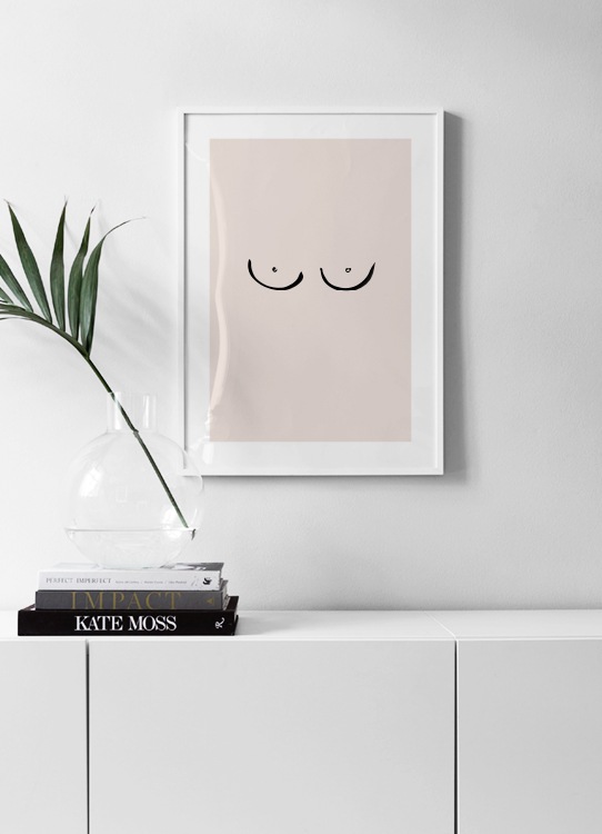 Boobs Drawing Plakat / Kunstplakater hos Desenio AB (12452)