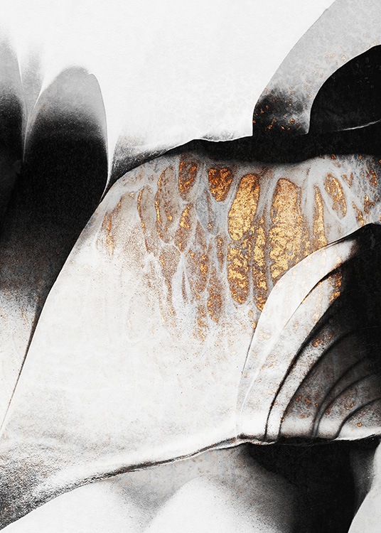 Black And Gold Veins No2 Plakat