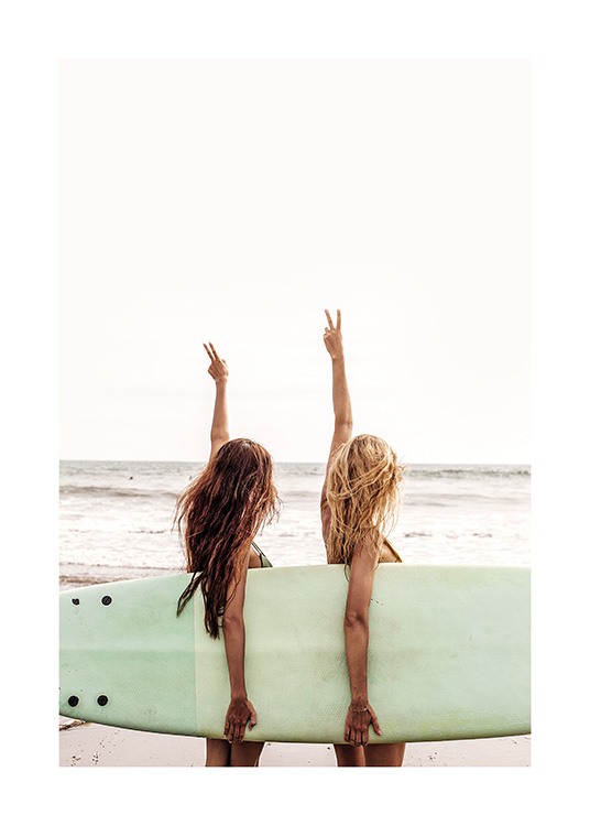 Surfer Girls Plakat