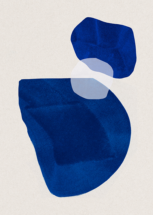 Cobalt Shapes No2 Plakat / Abstrakt kunst hos Desenio AB (13662)