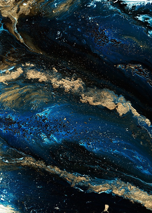 Blue Paint No1 Plakat / Abstrakt kunst hos Desenio AB (13771)