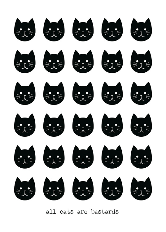 Cats Are Bastards Plakat