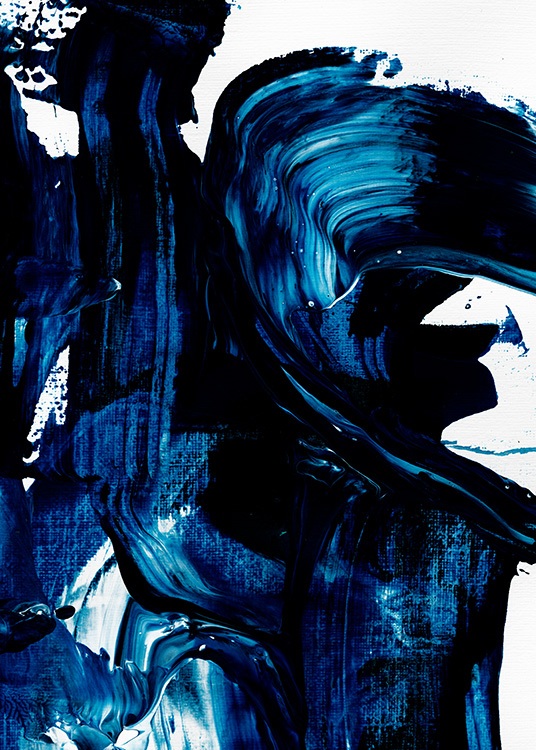 Blue Painting No1 Plakat / Abstrakt kunst hos Desenio AB (13841)