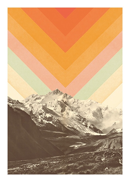 Mountainscape No1 Plakat / Vintage hos Desenio AB (13922)
