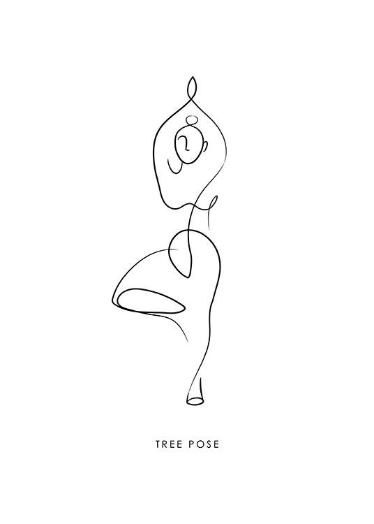 - En yogakvinde i illustration