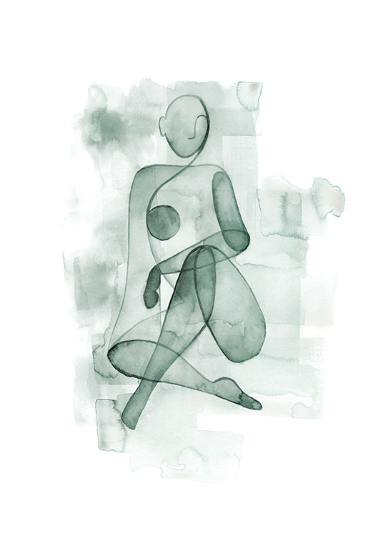 Watercolor Figure No1 Plakat