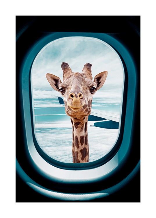 Peek-A-Boo Giraffe Plakat