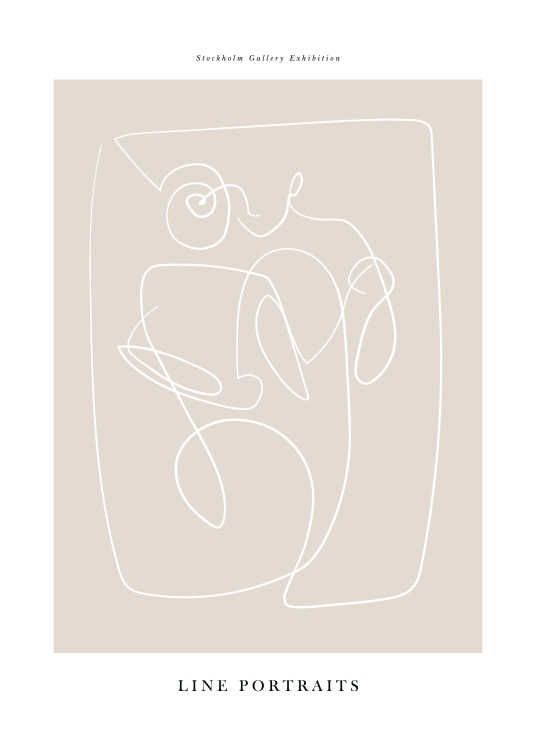 Line Portraits No1 Plakat