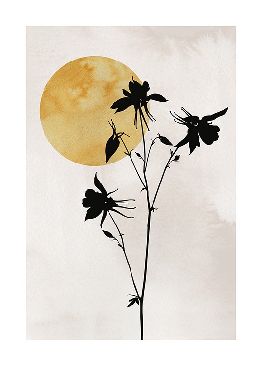 Flower Silhouette Plakat