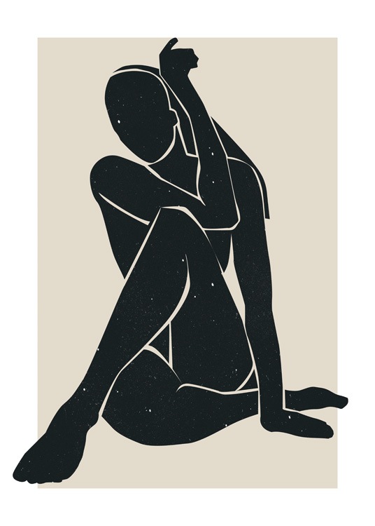 Charcoal Black Figure Plakat