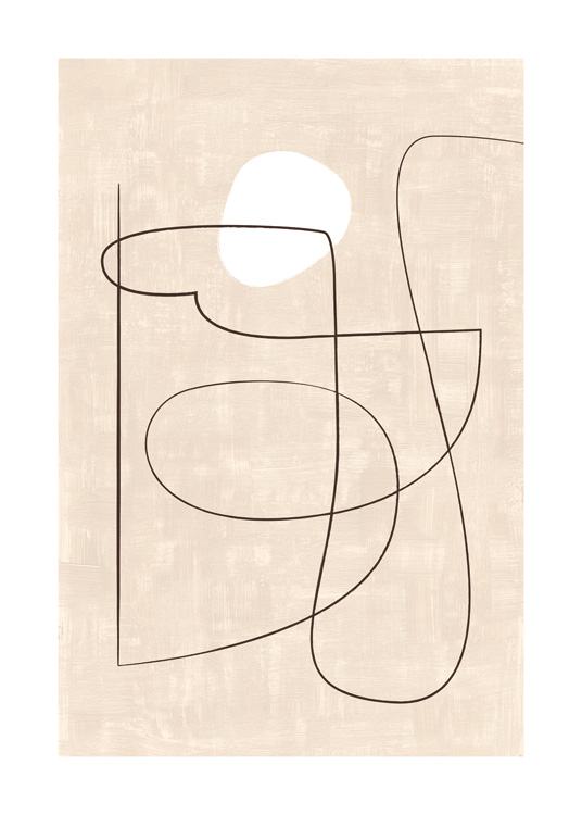 Rosy Brown Line Plakat