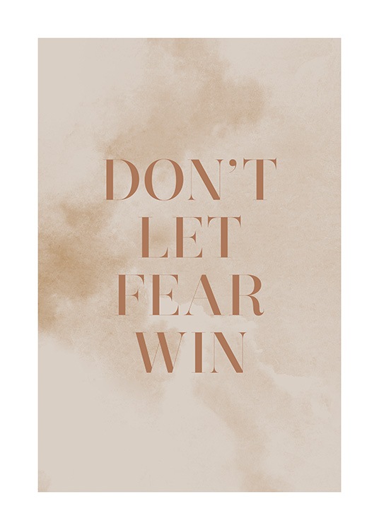 Don't Let Fear Win Plakat