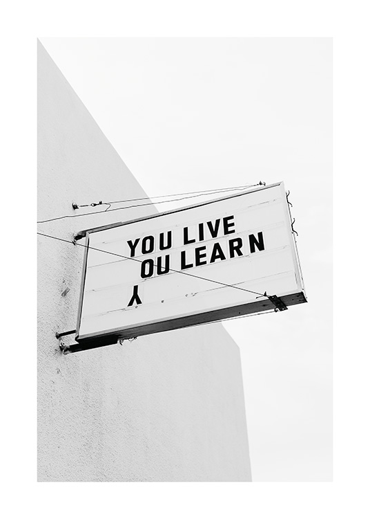 You Live You Learn Plakat